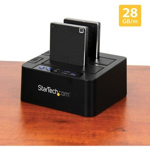 StarTech.com Docking Station con Función de Copiado Rápido de 2 Bahías, USB 3.1, SATA, 2.5'/3.5'