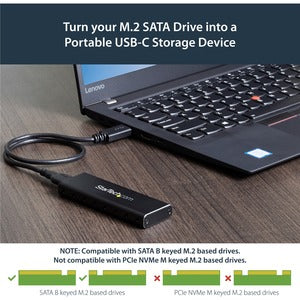 StarTech.com Adaptador SSD M.2 (SATA/B-Key/NGFF) a USB Micro-B con Gabinete Protector