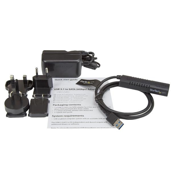 StarTech.com Cable Adaptador USB 3.1 - SATA para Unidades de Disco 2.5' y 3.5'