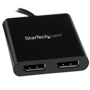 StarTech.com Divisor Multiplicador USB C - DisplayPort, 2 Puertos, Negro