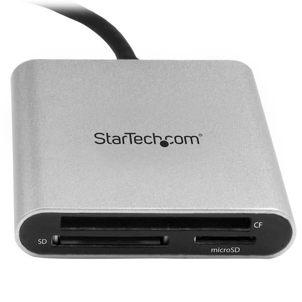 StarTech.com Lector de Memoria SD, USB 3.0, Negro/Plata