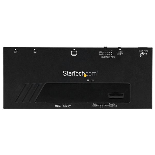 StarTech.com Switch HDMI de 2 Puertos, Conmutado Automático y Prioritario