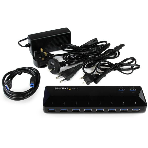 StarTech.com Hub USB 3.0, 10 Puertos USB 3.0, 5000 Mbit/s, Negro