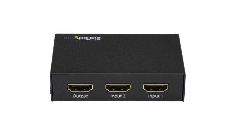 StarTech.com Switch Conmutador HDMI de 2 Puertos, Negro