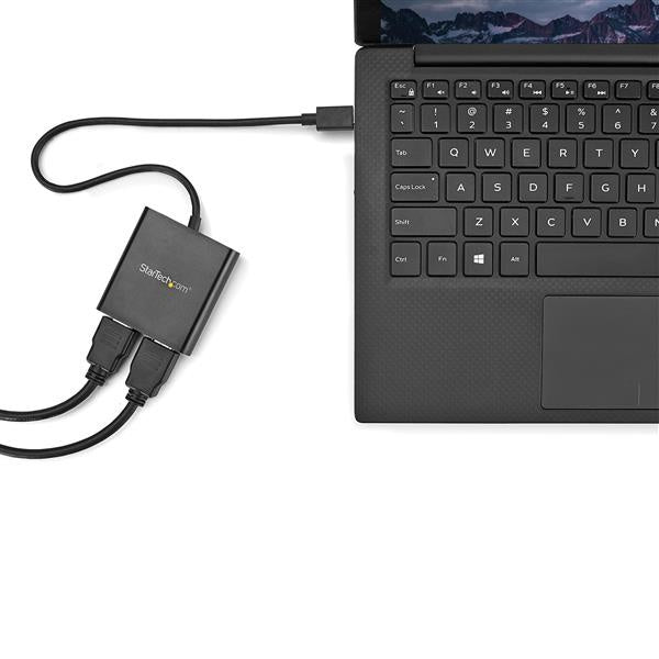 StarTech.com Divisor Splitter MST USB-C Macho - 2x HDMI Hembra, Negro