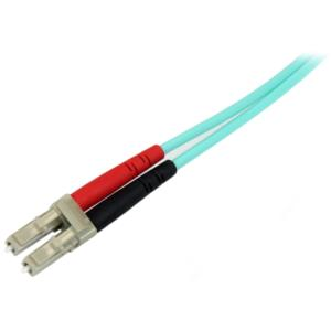 StarTech.com Cable Fibra Óptica Dúplex Multimodo OM4, LC Macho - LC Macho, 50/125µm, 3 Metros, Aqua