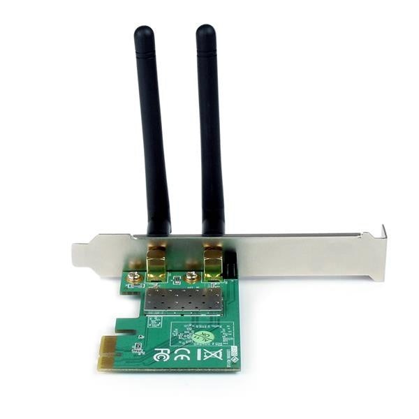 StarTech.com Tarjeta de Red PEX300WN2X2, 300Mbit/s PCI Express, 2 Antenas, Wi-Fi 4