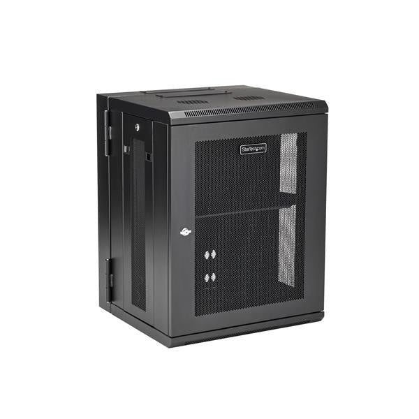 StarTech.com Gabinete Abisagrado de Pared 15U, hasta 90kg, Negro