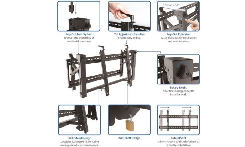 StarTech.com Soporte de Pared VIDWALLMNT para Pantalla 45