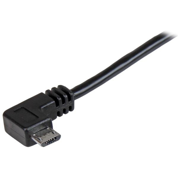 CABLE 0.5M MICRO USB ACODADO A