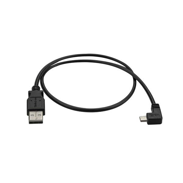 CABLE 0.5M MICRO USB ACODADO A