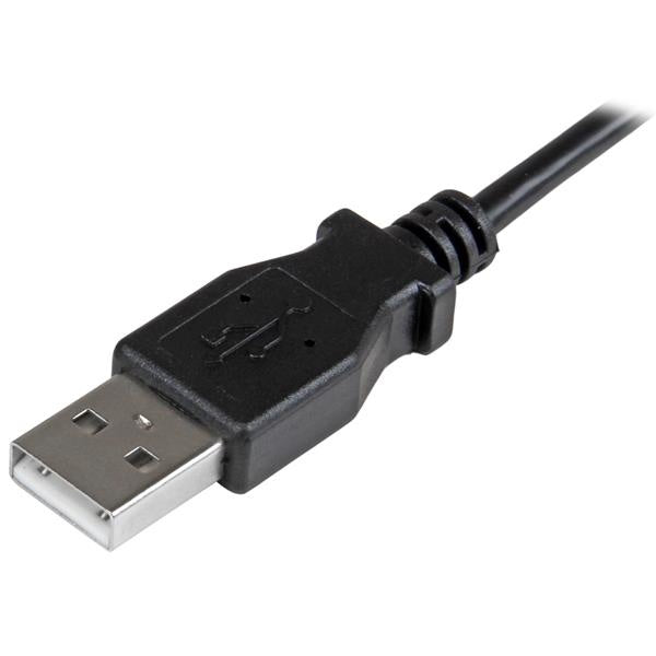 CABLE 0.5M MICRO USB ACODADO A