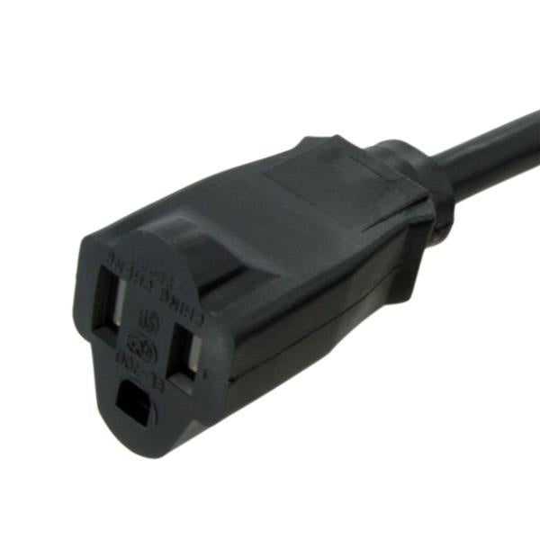 StarTech.com Cable de Poder NEMA 5-15P Macho - NEMA 5-15R Hembra, 1.83 Metros, Negro