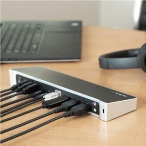 StarTech.com Docking Station para Laptops USB-C, 4x USB 3.0, 1x HDMI, 1x RJ-45