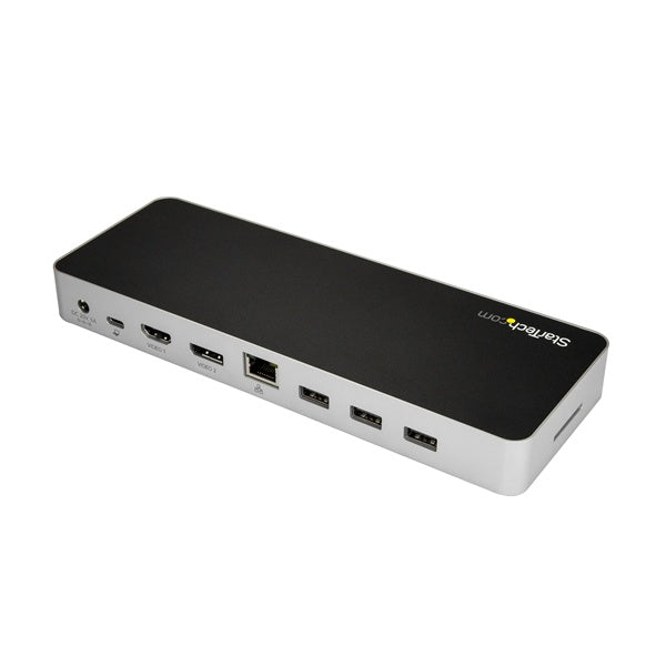 StarTech.com Docking Station USB, 1x USB C, 4x USB A, Negro/Plata