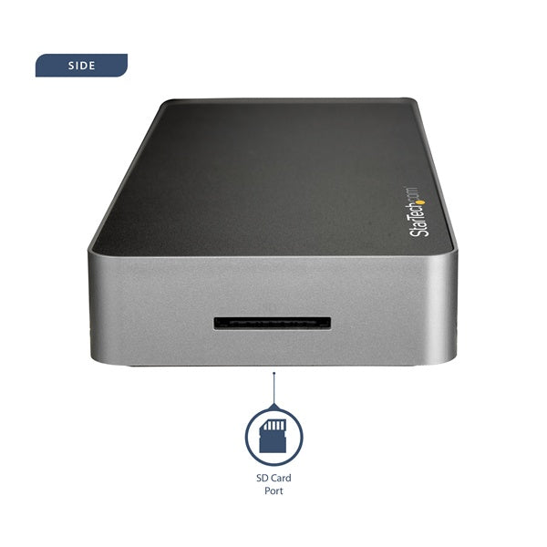 StarTech.com Docking Station USB, 1x USB C, 4x USB A, Negro/Plata