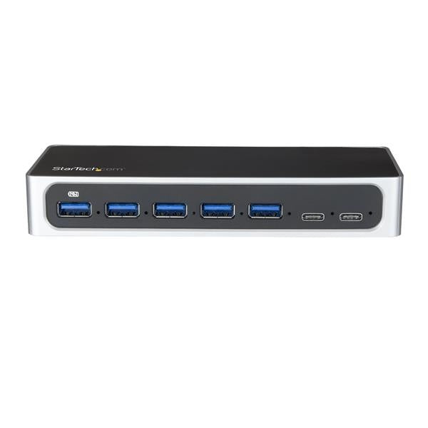 StarTech.com Hub USB 3.0 USB C, 5x USB-A, 2x USB C, 5000 Mbit/s, Negro/Plata