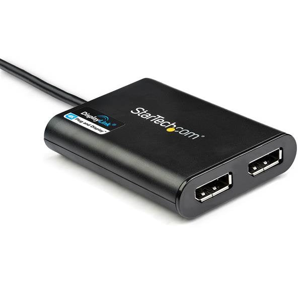 StarTech.com Adaptador USB 3.0 Macho - 2x DisplayPort Hembra, Negro
