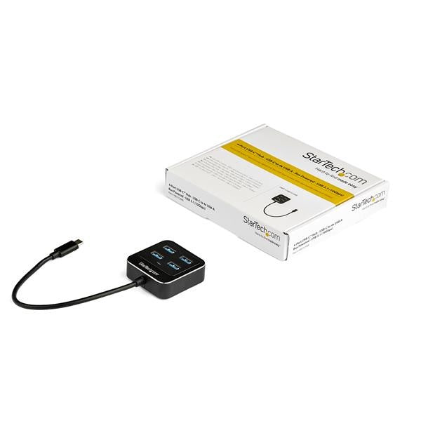 StarTech.com Hub USB-C de 4 Puertos, 10.000 Mbit/s, Negro