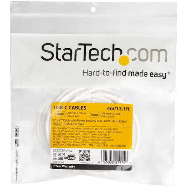 CABLE DE 4M USB-C A USB TIPO C