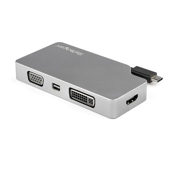 StarTech.com Adaptador de Video USB-C Macho - VGA/DVI/HDMI/mDP Hembra, Gris