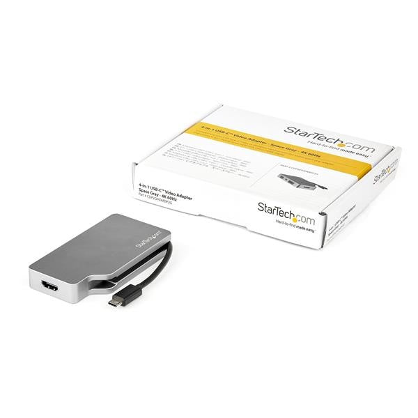 StarTech.com Adaptador de Video USB-C Macho - VGA/DVI/HDMI/mDP Hembra, Gris