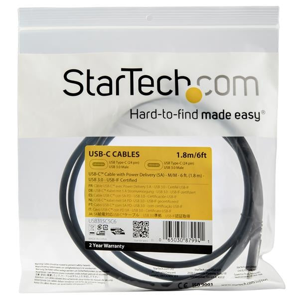 CABLE DE 1.8M USBC A USB TIPOC