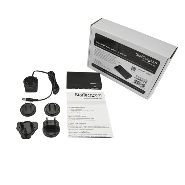 StarTech.com Video Splitter HDMI, 2 Puertos HDMI, Negro
