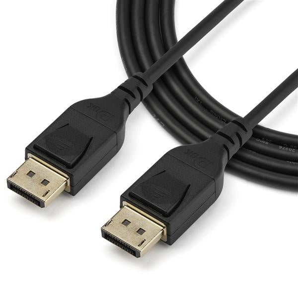 StarTech.com Cable DisplayPort con Certificación VESA DisplayPort 1.4 Macho - DisplayPort 1.4 Macho, 8K, 60Hz, 2 Metros, Negro