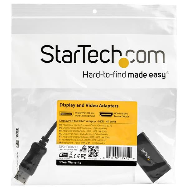 StarTech.com Adaptador DisplayPort Macho - HDMI Hembra