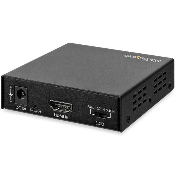 StarTech.com Video Splitter HDMI, 2 Puertos HDMI, RCA + Toslink, Negro