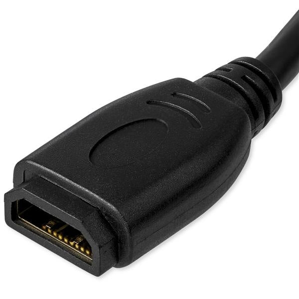StarTech.com Cable HDMI 2.0 Macho - HDMI 2.0 Hembra, 4K, 60Hz, 15cm, Negro