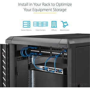 Startech.com Charola Fija Unviersal para Gabinete Rack 1U, 7', hasta 15kg