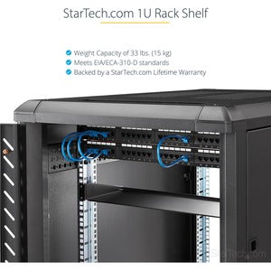 Startech.com Charola Fija Unviersal para Gabinete Rack 1U, 7', hasta 15kg