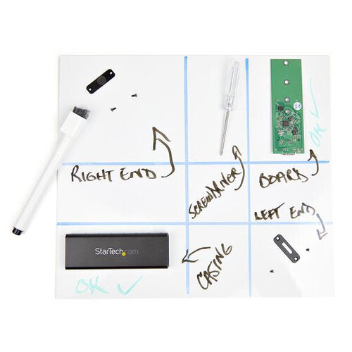 StarTech.com Tapete Magnético para Trabajo, 24cm x 27cm, Blanco