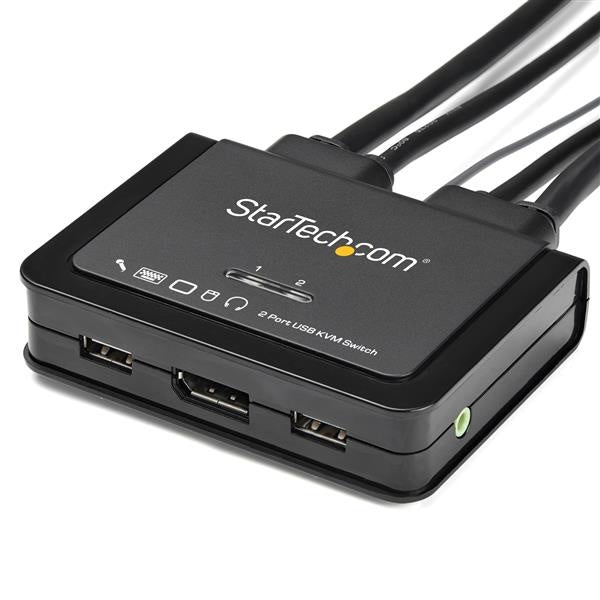 StarTech.com Switch KVM SV211DPUA4K, 2 Puertos DisplayPort/USB