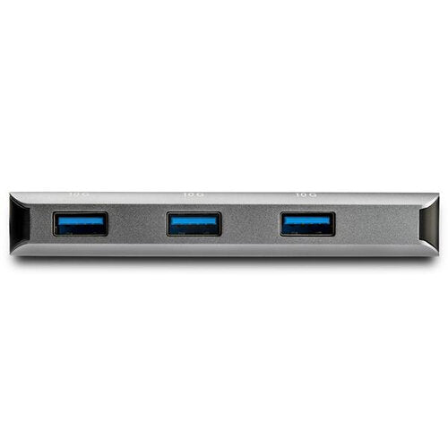 StarTech.com Hub USB-C Macho 3 Puertos USB 3.1 Hembra, 10.000Mbit/s, Gris