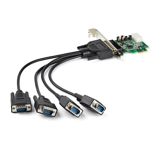 StarTech.com Tarjeta PCI Express Serial de 4 Puertos, RS-232