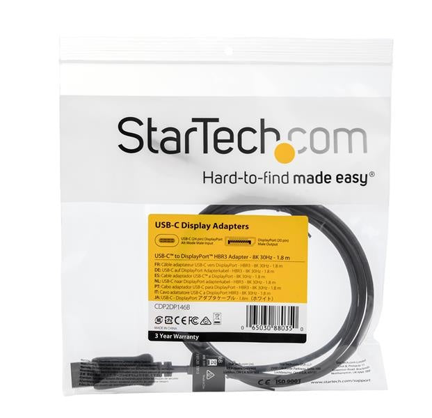StarTech.com Cable USB-C Macho - DisplayPort Macho, 1.8 Metros