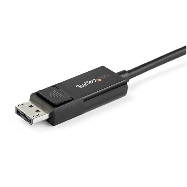 StarTech.com Cable DisplayPort 1.2 Macho - USB C Macho, 8K, 30Hz, 2 Metros, Negro
