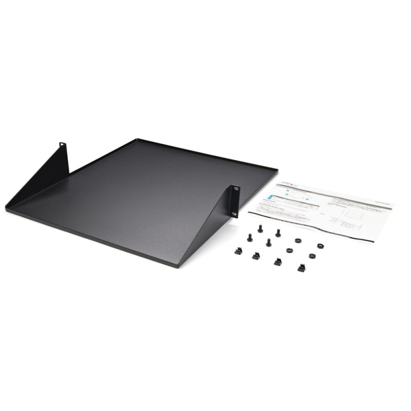 StarTech.com Charola de 2 Postes para Rack, 2U, hasta 24kg, Negro