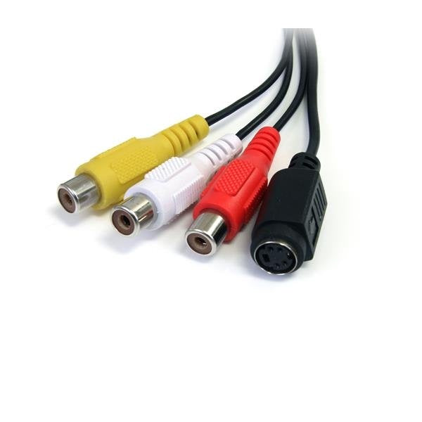 StarTech.com Adaptador de Captura de Video USB Macho - Composite/S-Video/2x RCA Hembra, Negro