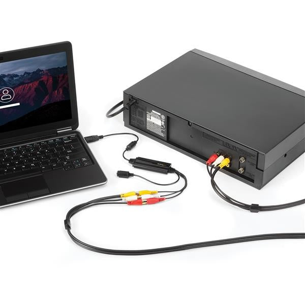 StarTech.com Adaptador de Captura de Video USB Macho - Composite/S-Video/2x RCA Hembra, Negro