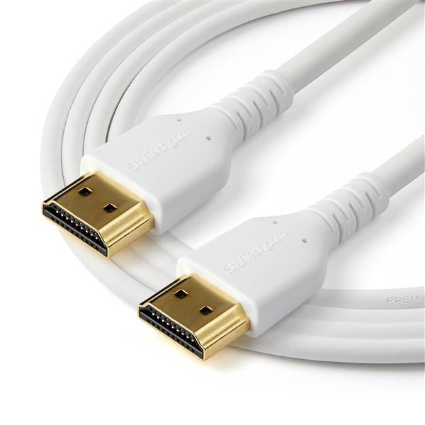 StarTech.com Cable HDMI Certificado Premium con Ethernet HDMI 2.0 Macho - HDMI 2.0 Macho, 4K, 60Hz, 2 Metros, Blanco