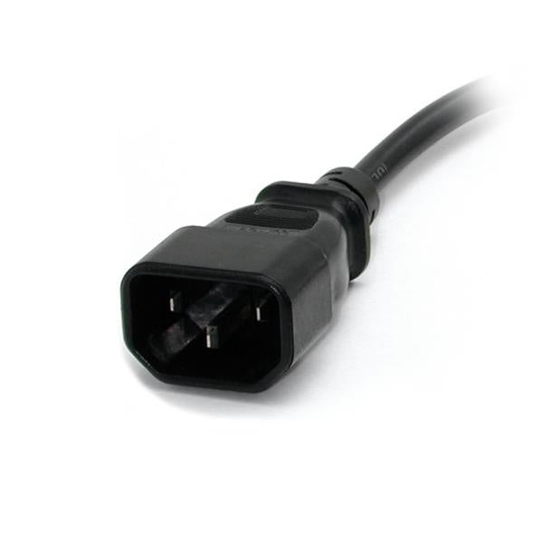 StarTech.com Cable de Poder C14 Acoplador Macho - NEMA 5-15R Hembra, 30cm, Negro