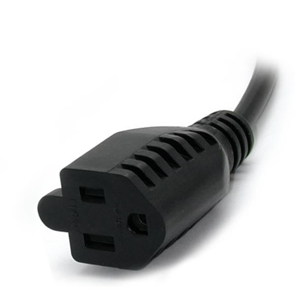 StarTech.com Cable de Poder C14 Acoplador Macho - NEMA 5-15R Hembra, 30cm, Negro