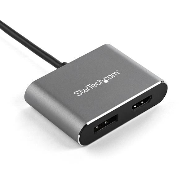 StarTech.com USB C Macho - HDMI/DisplayPort Hembra, Negro/Gris
