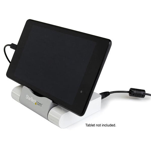 StarTech.com Concentrador USB 3.0 de 3 Puertos - Hub con Puerto de Carga Rápida (2.1A) y Base para