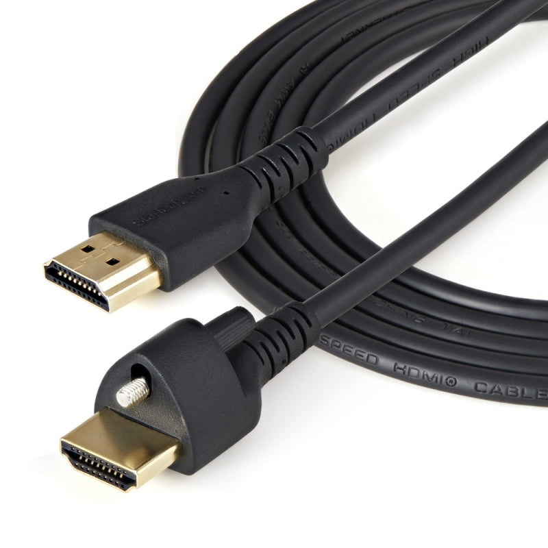 Startech.com Cable HDMI 2.0 Macho - HDMI 2.0 Macho, Tornillo de Seguridad, 4K, 60Hz, 2 Metros, Negro