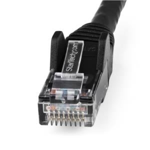 StraTech.com Cable Patch Cat6 UTP sin Enganches RJ-45 Macho - RJ-45 Macho, 50cm, Negro